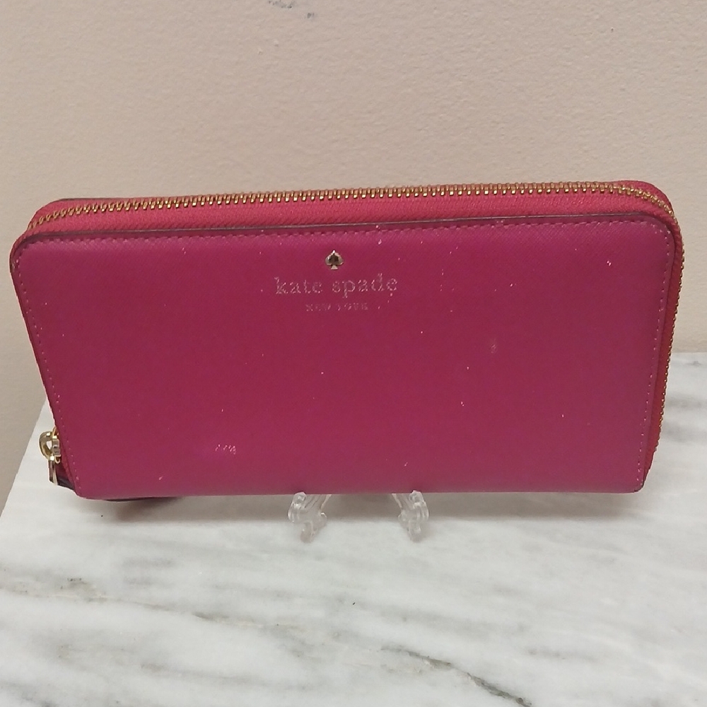 KATE SPADE LONG FUSHIA/PINK/ROSE COLORED WALLET FOR REHAB